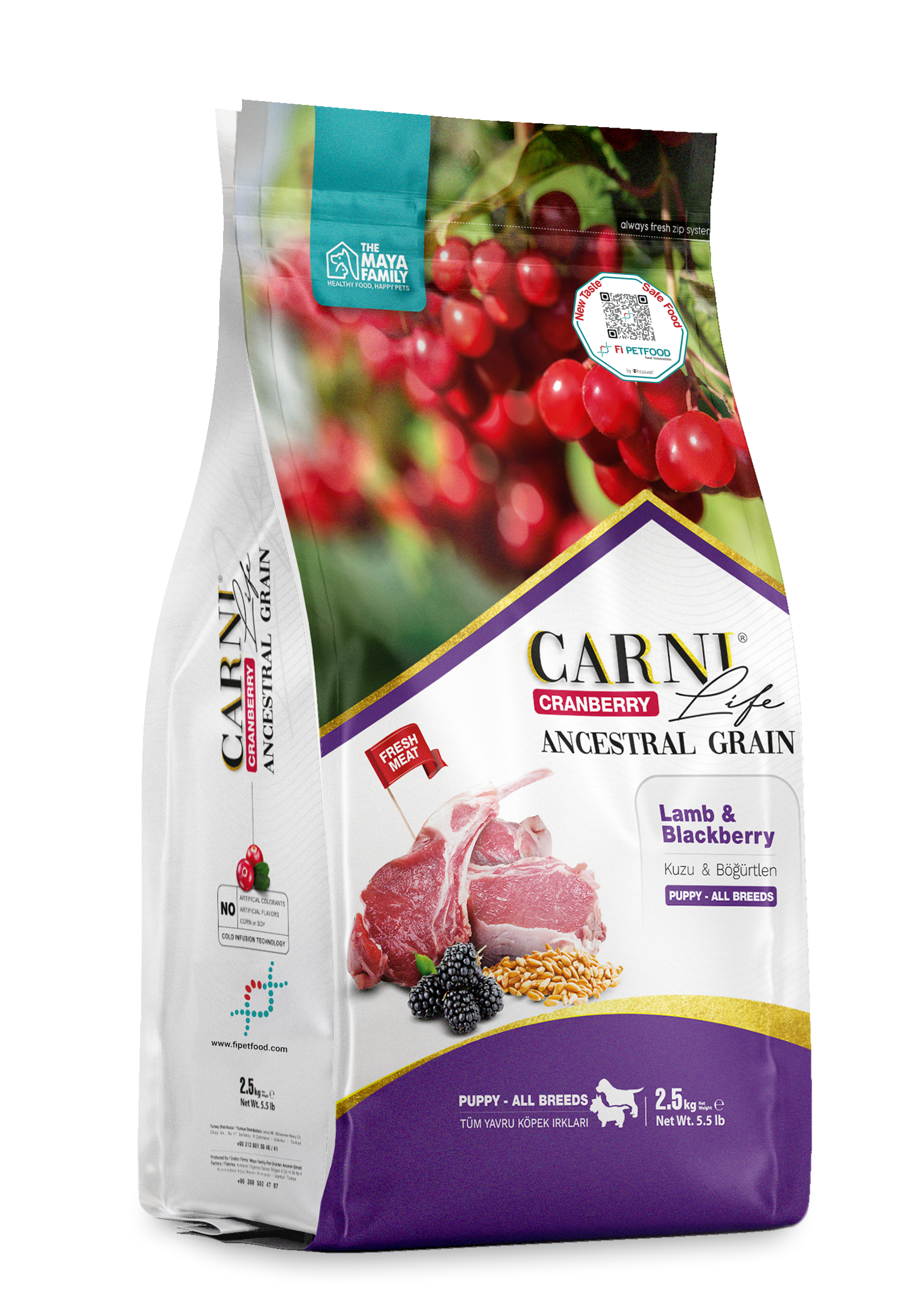 CARNI LIFE CRANBERRY ANCESTRAL GRAIN KÖPEK KUZU & BÖĞÜRTLEN PUPPY TÜM IRKLAR 